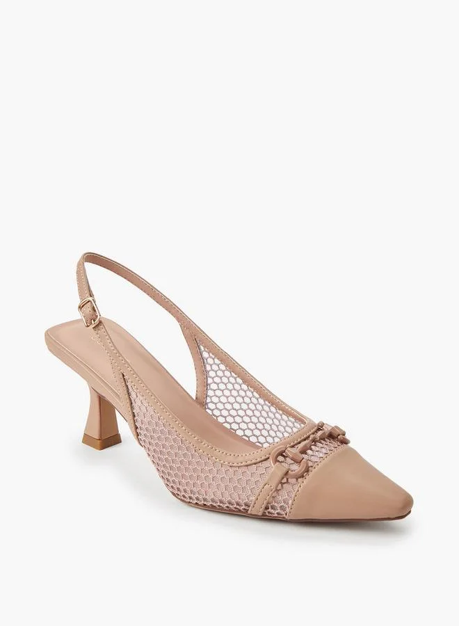 Celeste Women Kitten Heel Backstrap Shoes